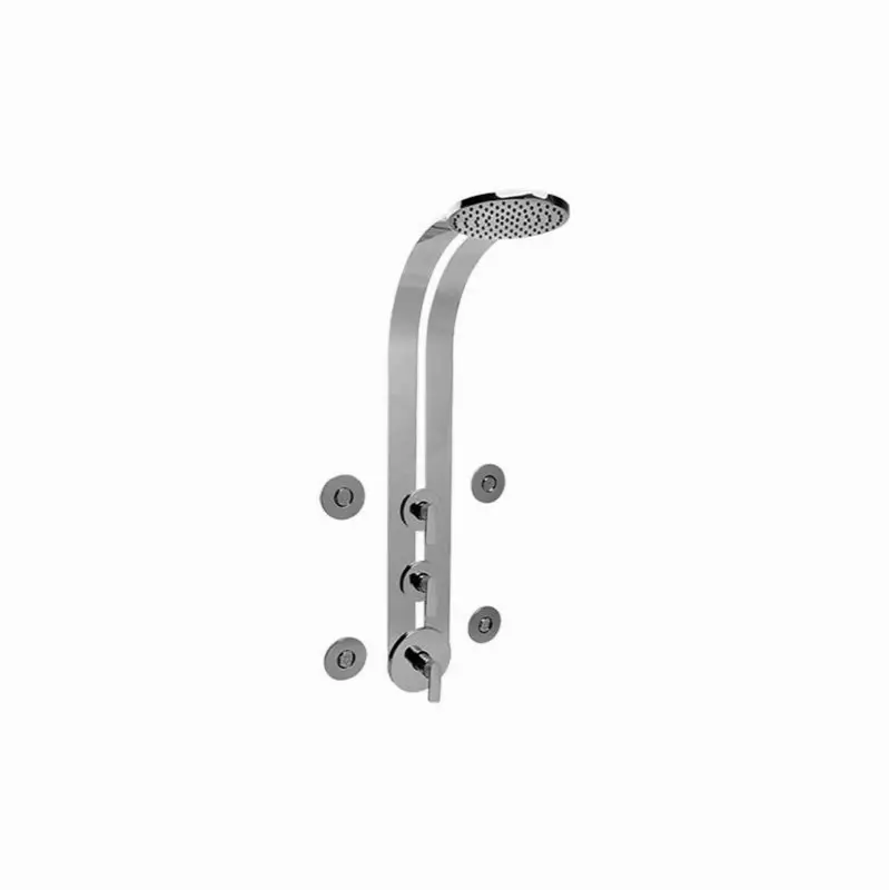 Sento Round Thermostatic Ski Shower Set w/Body Sprays (Trim)
