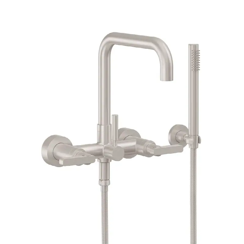 Contemporary Wall Mount Tub Filler - Quad Spout