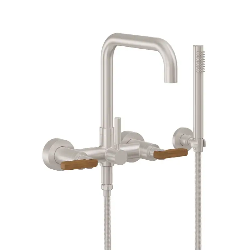 Contemporary Wall Mount Tub Filler - Quad Spout