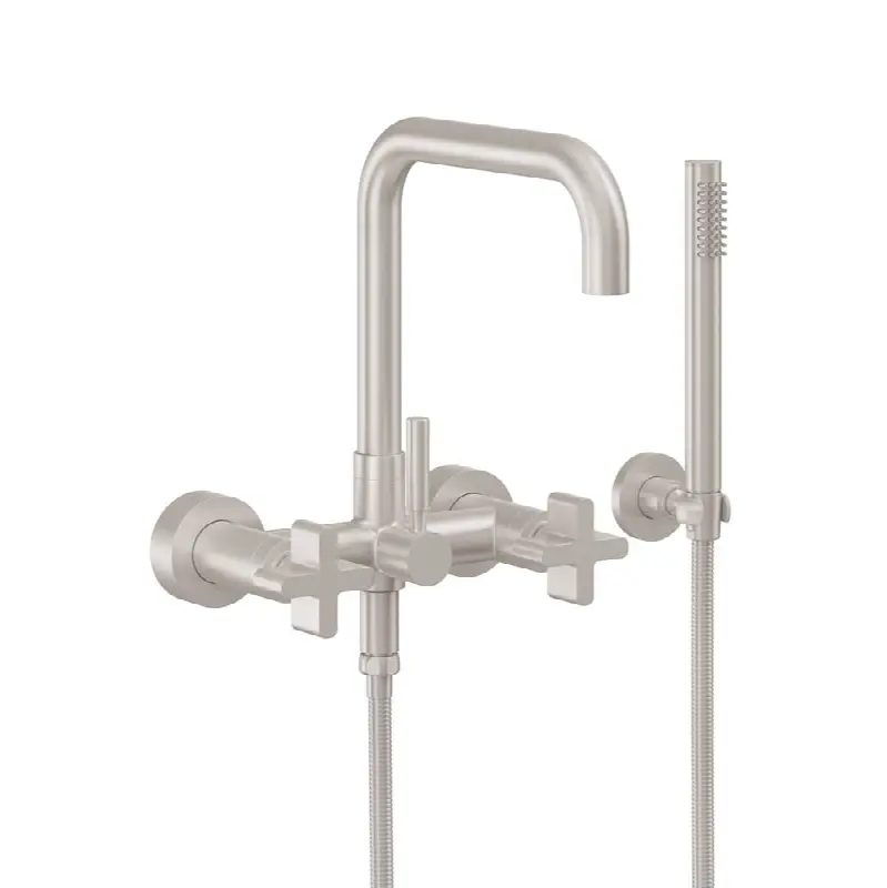 Contemporary Wall Mount Tub Filler - Quad Spout