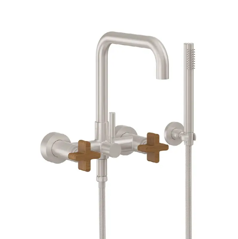 Contemporary Wall Mount Tub Filler - Quad Spout
