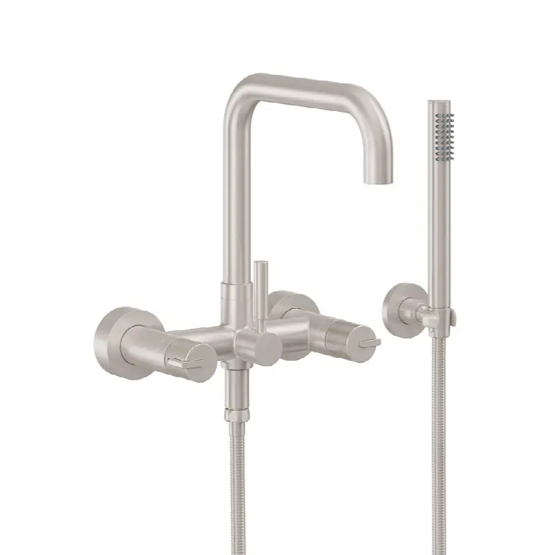 Contemporary Wall Mount Tub Filler - Quad Spout