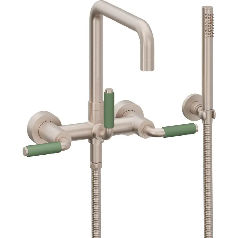 Contemporary Wall Mount Tub Filler - Quad Spout