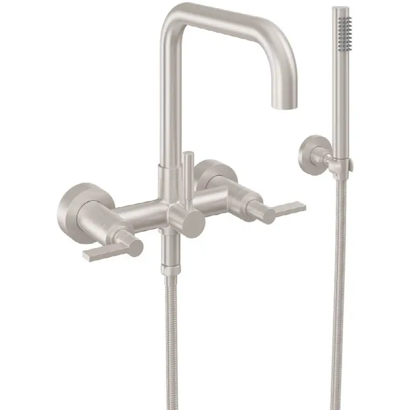 Contemporary Wall Mount Tub Filler - Quad Spout