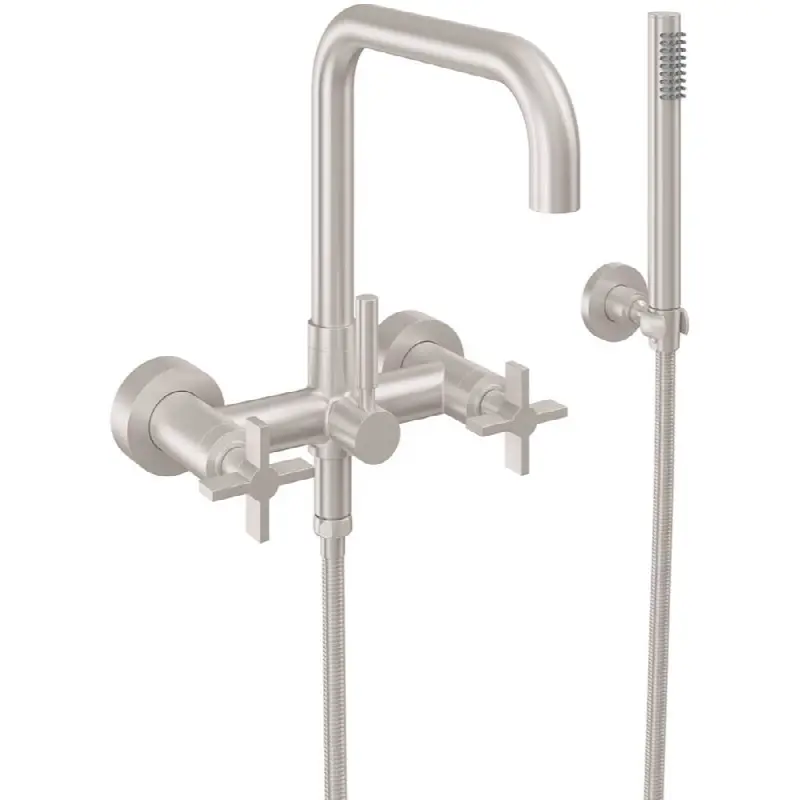 Contemporary Wall Mount Tub Filler - Quad Spout