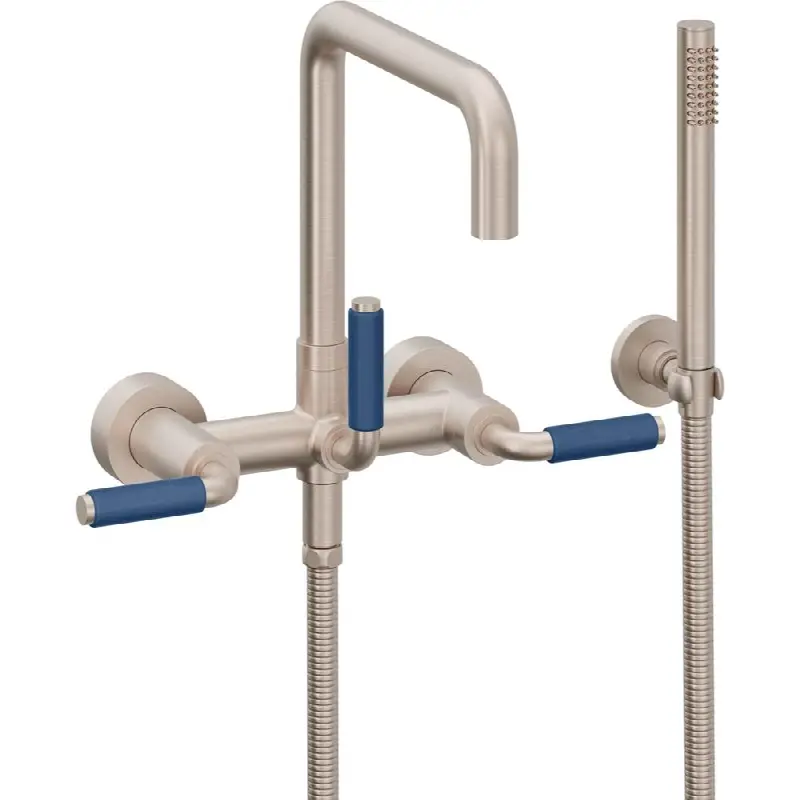 Contemporary Wall Mount Tub Filler - Quad Spout