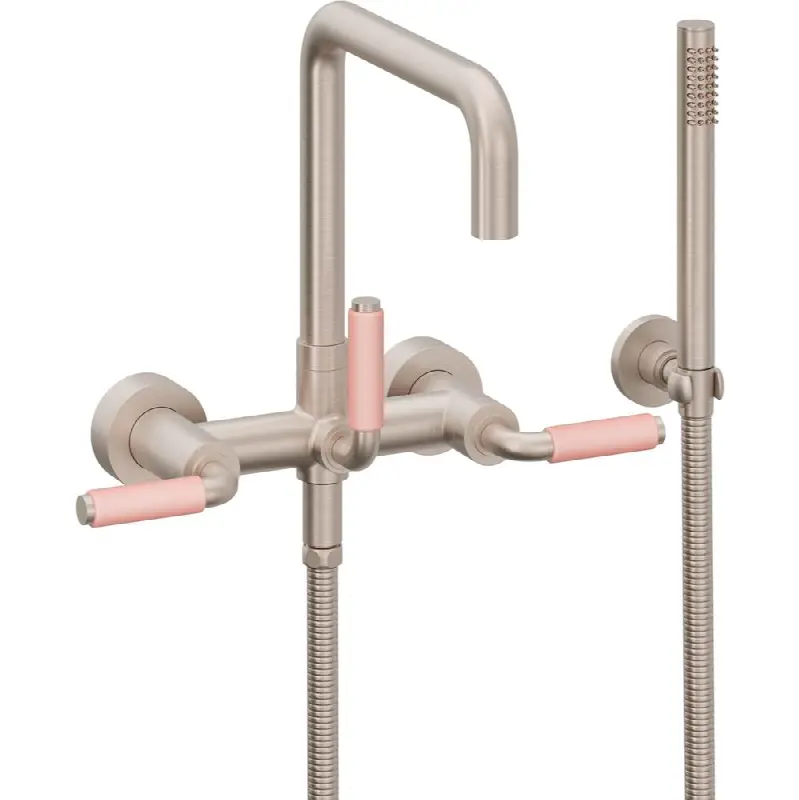 Contemporary Wall Mount Tub Filler - Quad Spout