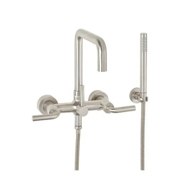 Contemporary Wall Mount Tub Filler - Quad Spout
