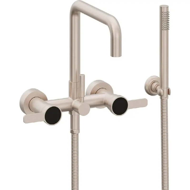 Contemporary Wall Mount Tub Filler - Quad Spout