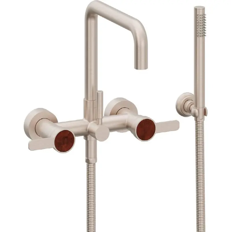Contemporary Wall Mount Tub Filler - Quad Spout