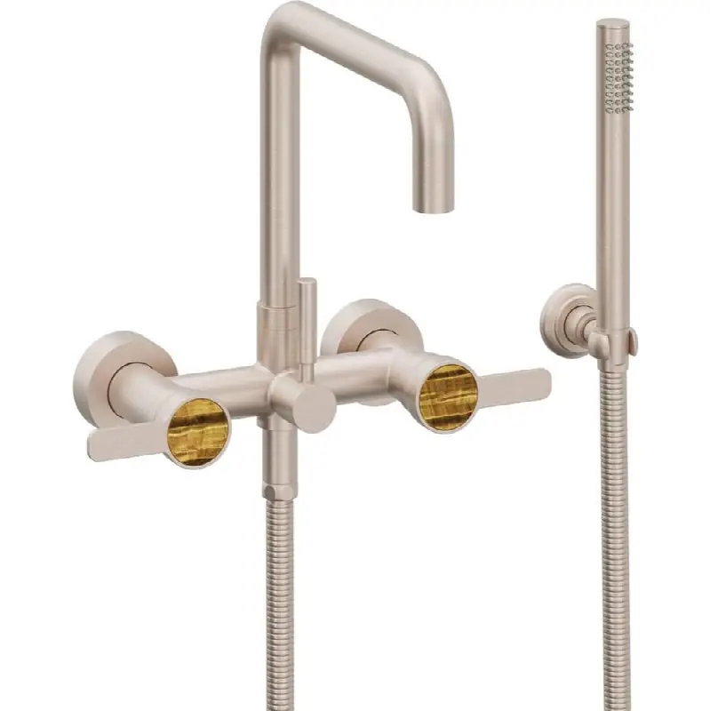 Contemporary Wall Mount Tub Filler - Quad Spout
