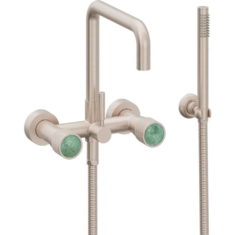 Contemporary Wall Mount Tub Filler - Quad Spout