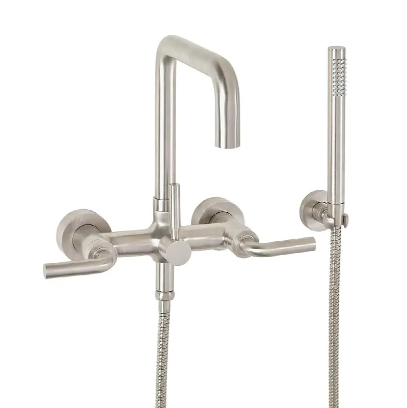 Contemporary Wall Mount Tub Filler - Quad Spout