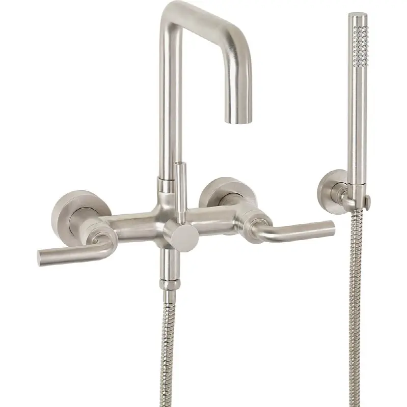Contemporary Wall Mount Tub Filler - Quad Spout