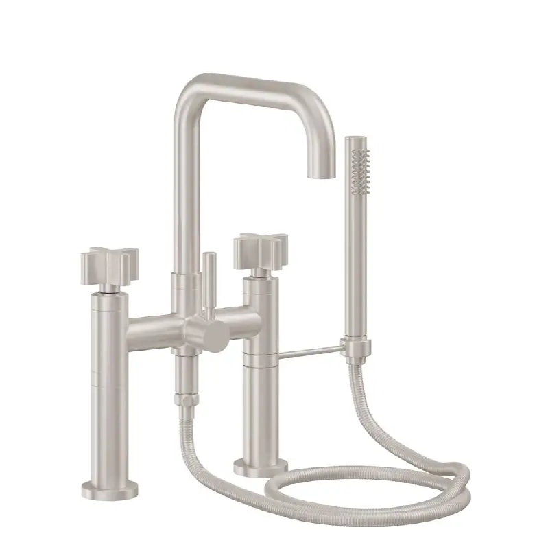 Contemporary Deck Mount Tub Filler - Quad Spout