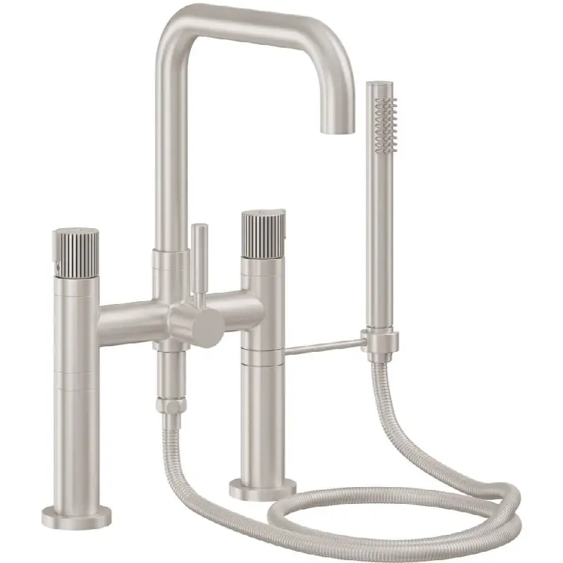 Contemporary Deck Mount Tub Filler - Quad Spout