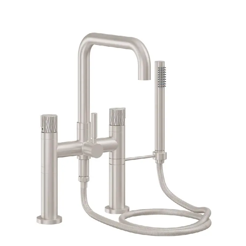 Contemporary Wall Mount Tub Filler - Quad Spout