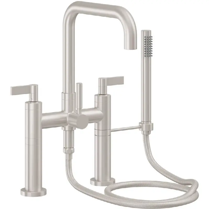 Contemporary Deck Mount Tub Filler - Quad Spout