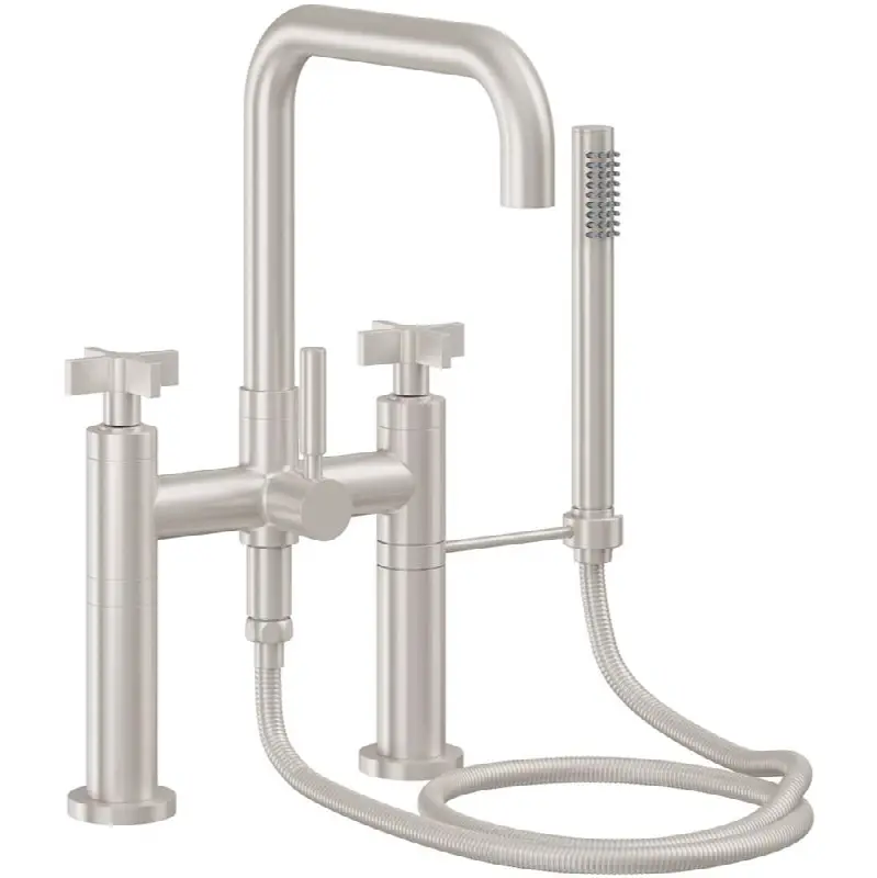 Contemporary Deck Mount Tub Filler - Quad Spout