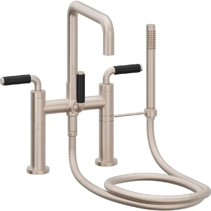 Contemporary Deck Mount Tub Filler - Quad Spout