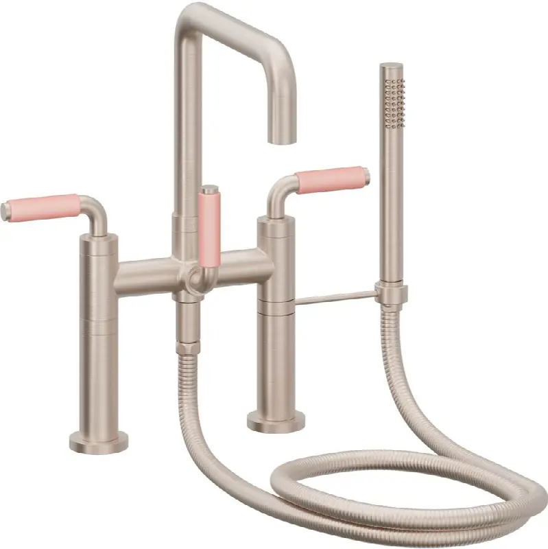Contemporary Deck Mount Tub Filler - Quad Spout