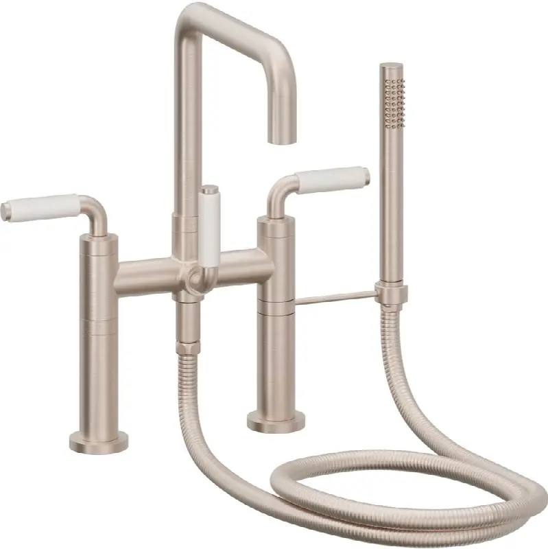 Contemporary Deck Mount Tub Filler - Quad Spout