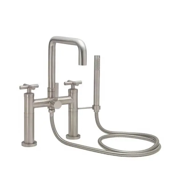 Contemporary Deck Mount Tub Filler - Quad Spout