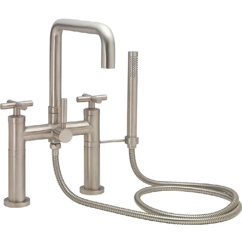 Contemporary Deck Mount Tub Filler - Quad Spout