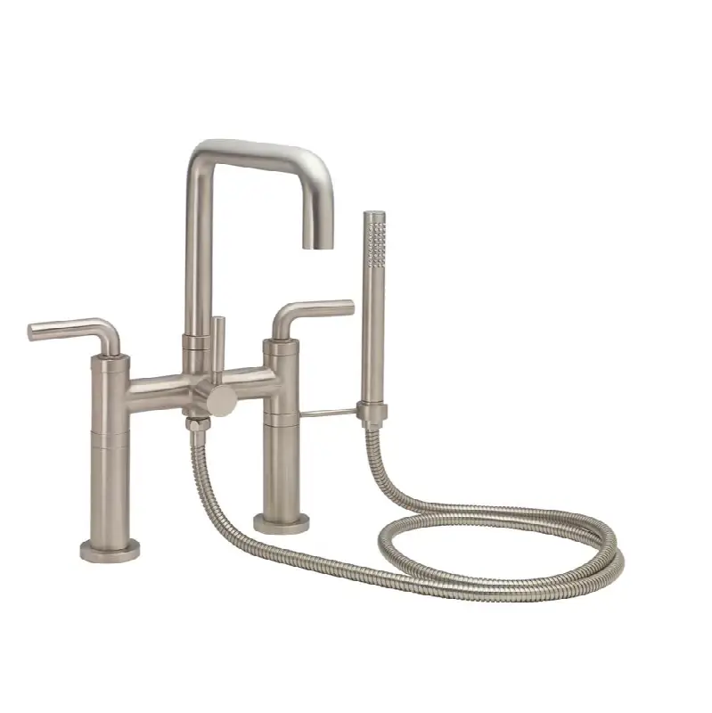 Contemporary Deck Mount Tub Filler - Quad Spout