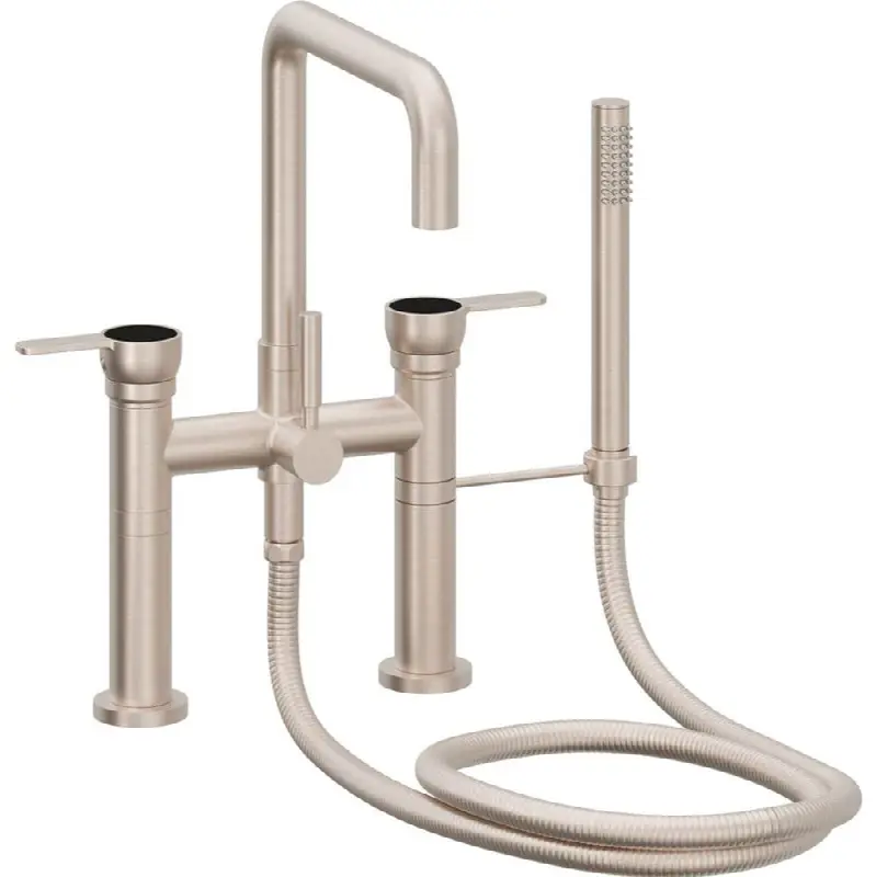 Contemporary Deck Mount Tub Filler - Quad Spout