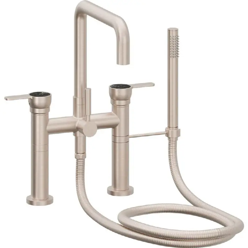Contemporary Deck Mount Tub Filler - Quad Spout