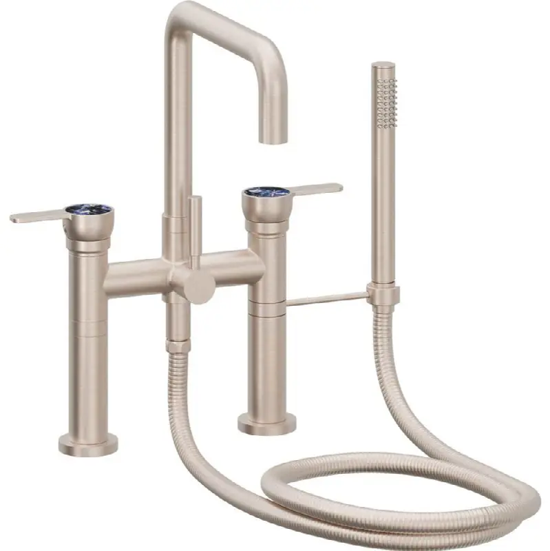 Contemporary Deck Mount Tub Filler - Quad Spout