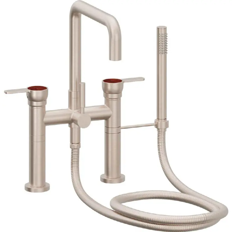 Contemporary Deck Mount Tub Filler - Quad Spout