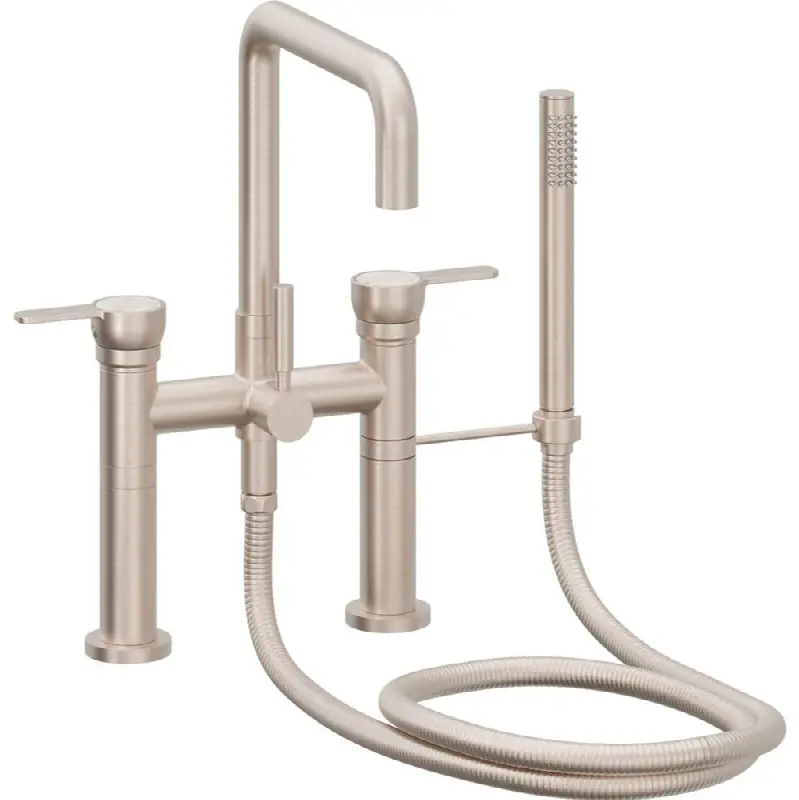 Contemporary Deck Mount Tub Filler - Quad Spout