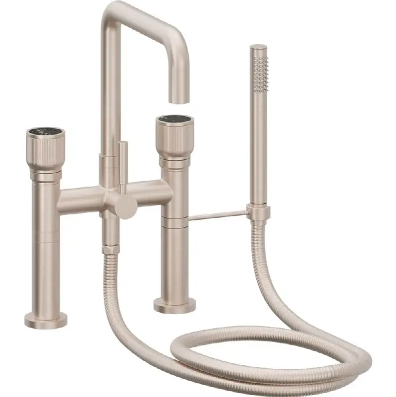 Contemporary Deck Mount Tub Filler - Quad Spout