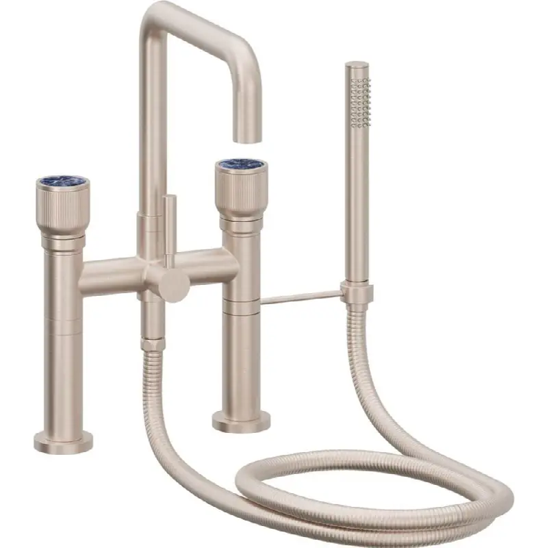 Contemporary Deck Mount Tub Filler - Quad Spout