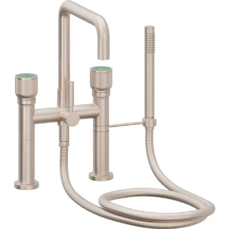 Contemporary Deck Mount Tub Filler - Quad Spout