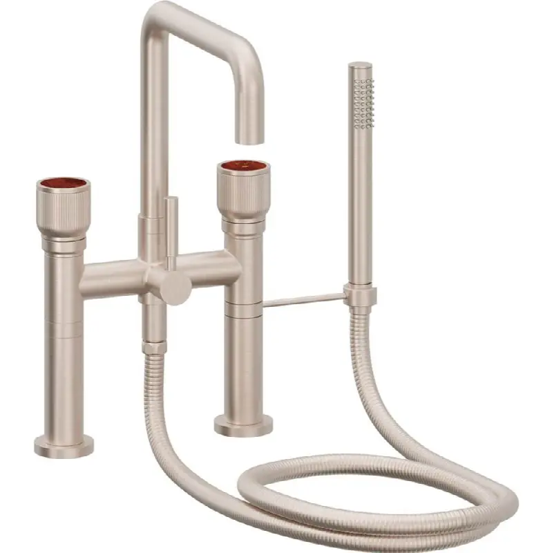 Contemporary Deck Mount Tub Filler - Quad Spout