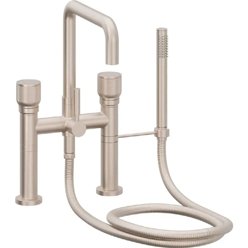 Contemporary Deck Mount Tub Filler - Quad Spout