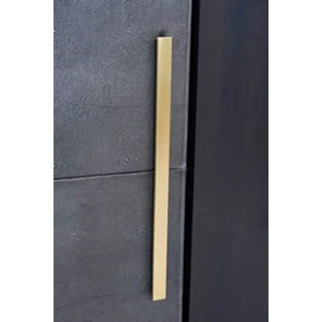 30" Right Or Left Swing Column Leather Panel With Caviar Finish