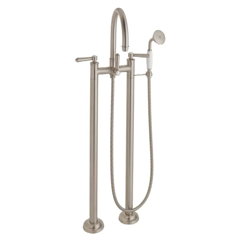 Traditional Floor Mount Tub Filler - Arc Spout