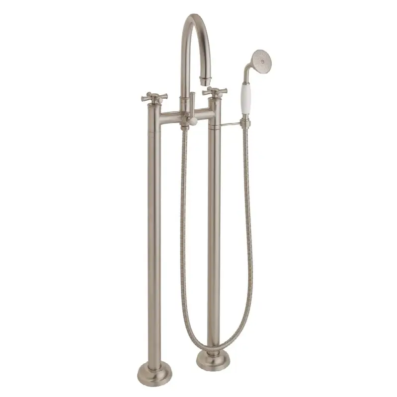 Traditional Floor Mount Tub Filler - Arc Spout