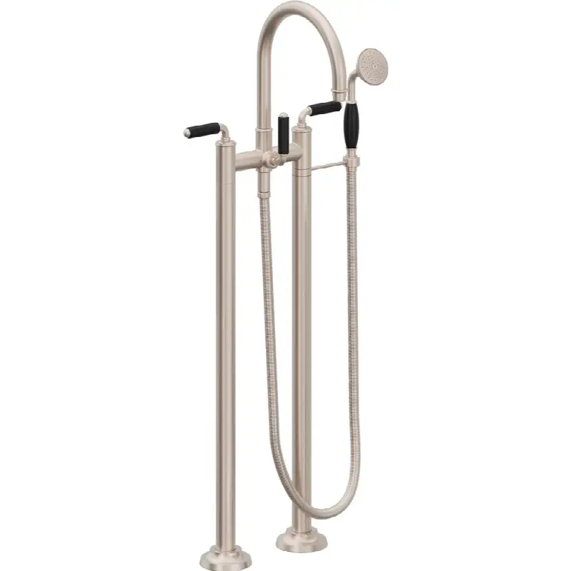 Traditional Floor Mount Tub Filler - Arc Spout