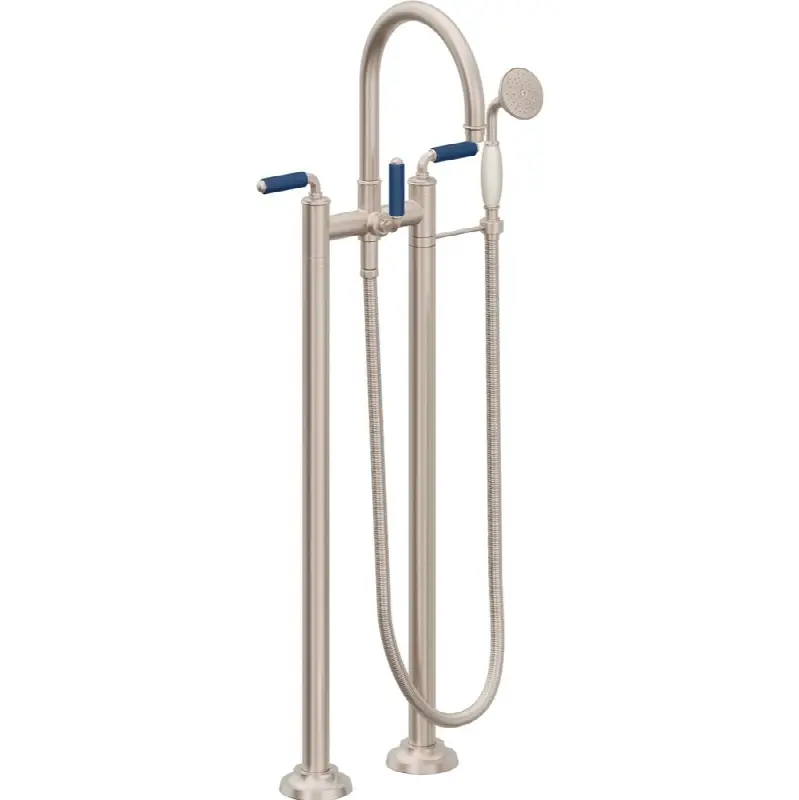 Traditional Floor Mount Tub Filler - Arc Spout
