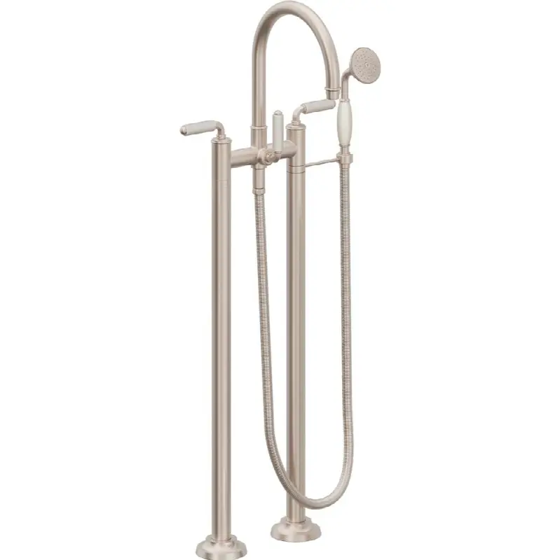 Traditional Floor Mount Tub Filler - Arc Spout