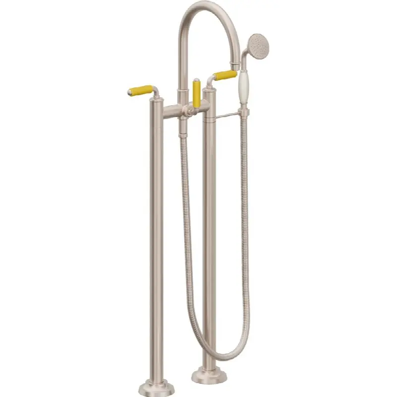 Traditional Floor Mount Tub Filler - Arc Spout