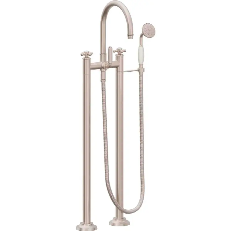 Traditional Floor Mount Tub Filler - Arc Spout