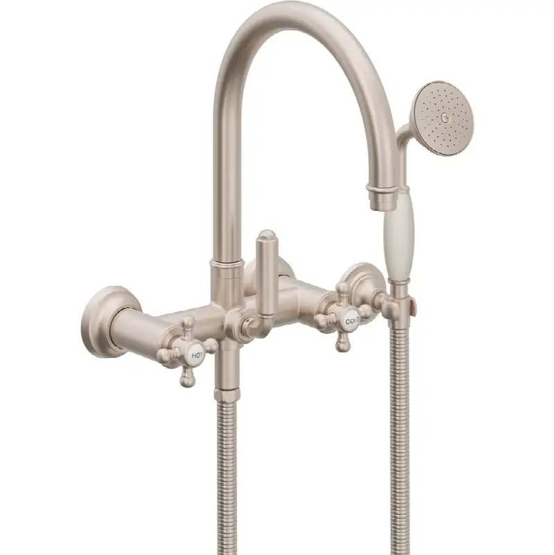 Traditional Wall Mount Tub Filler - Arc Spout