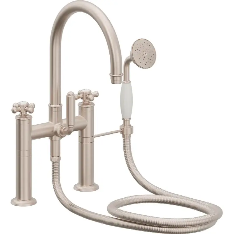 Traditional Deck Mount Tub Filler - Arc Spout