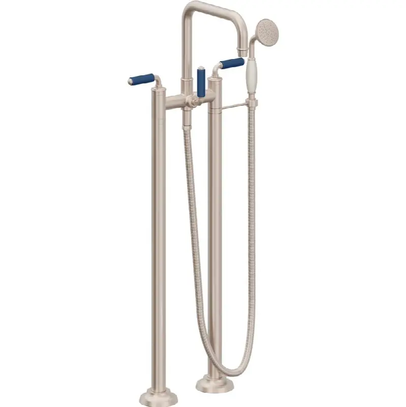 Traditional Floor Mount Tub Filler - Quad Spout